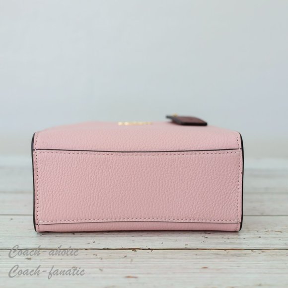 NWT Coach CE598 Mini Cally Leather Crossbody in Powder Pink/Wine - Picture 6 of 10